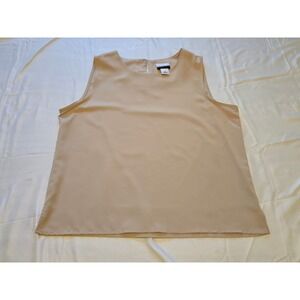 Kim Rogers Essentials Beige Sleeveless Blouse Top Women's Size Medium‎ M